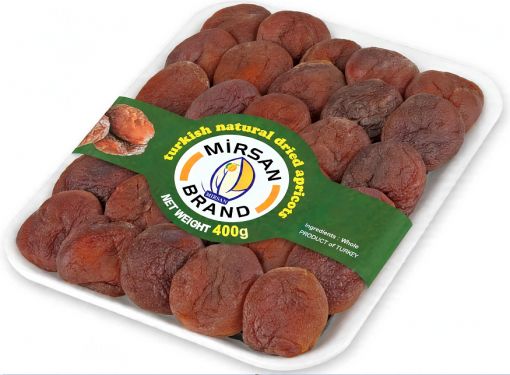 Natural Sun Dried Apricot 400g Foam Tray Natural Sun Dried Apricot doypack carton box foam tray pet tup  200g_250g_300g_400g_500g_600g_doypak_kuru_kayısı Gün Kurusu Malatya